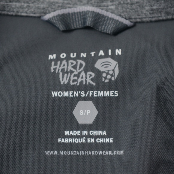 Mountain Hardwear Women’s Sz S Mighty Power Hybrid Jacket Windbreaker Gray/Pink - Picture 5 of 7